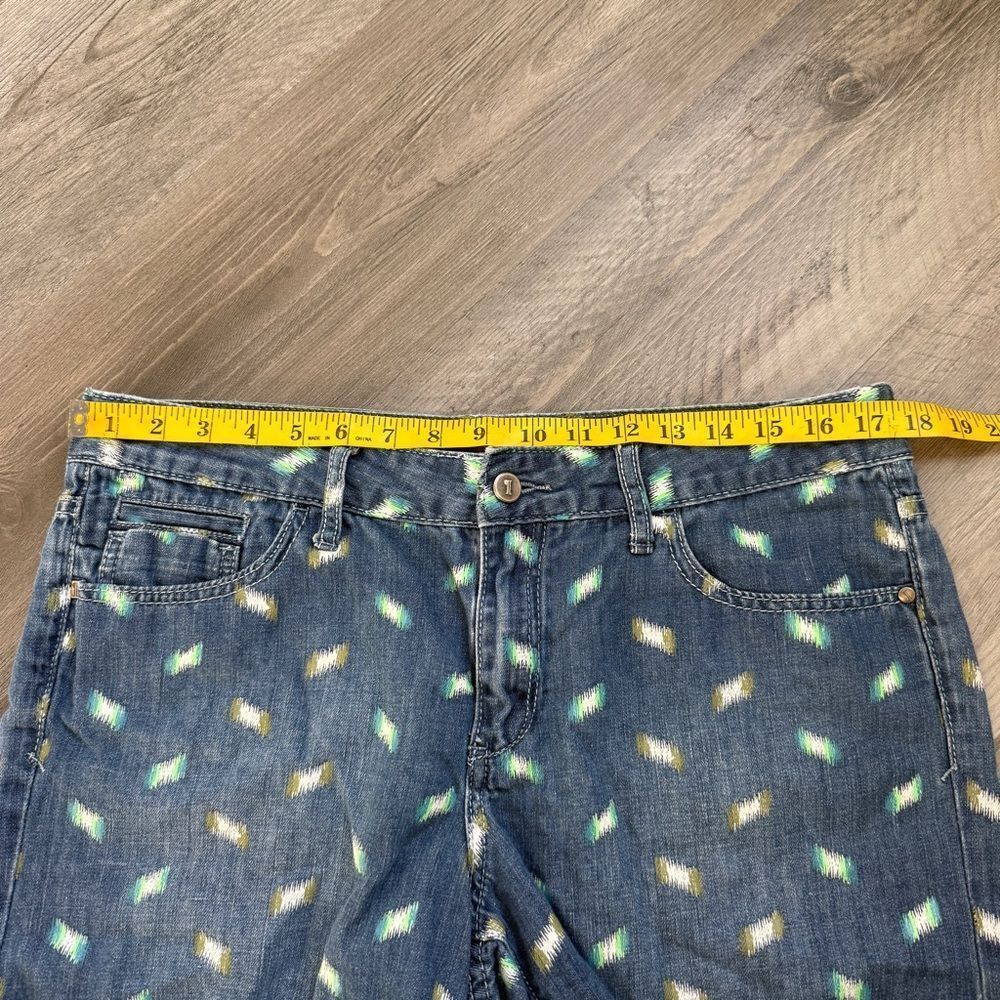 Anthropologie Pilcro Shorts 32 Waist Artstroke Print Boho Cotton Linen - Picture 7 of 12